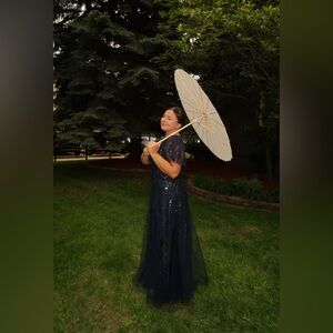 JJs House Navy Blue Sequin Maxi Dress